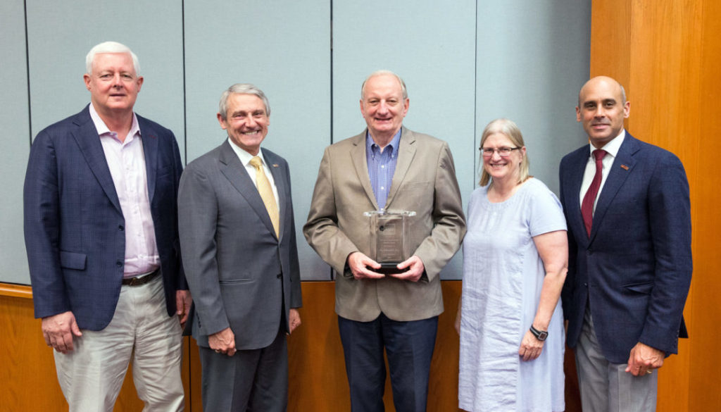 Edward S. Fry was honored with the Texas A&M Foundation's 2019 Partner in Philanthropy Faculty Award