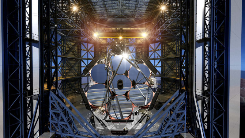 Giant Magellan Telescope's seven mirrors