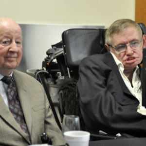 Stephen Hawking and George Mitchell