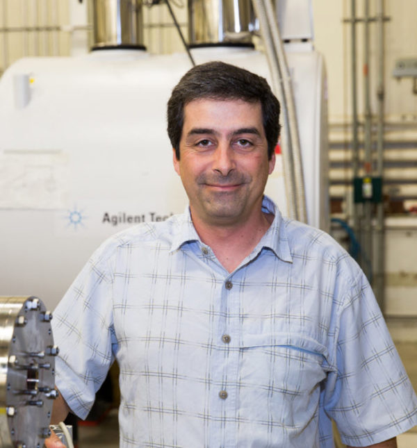 Dan Melconian working in the Cyclotron Institute.