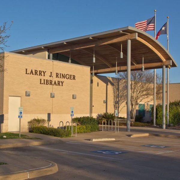 Front entrance of the Larry J. Ringer Library