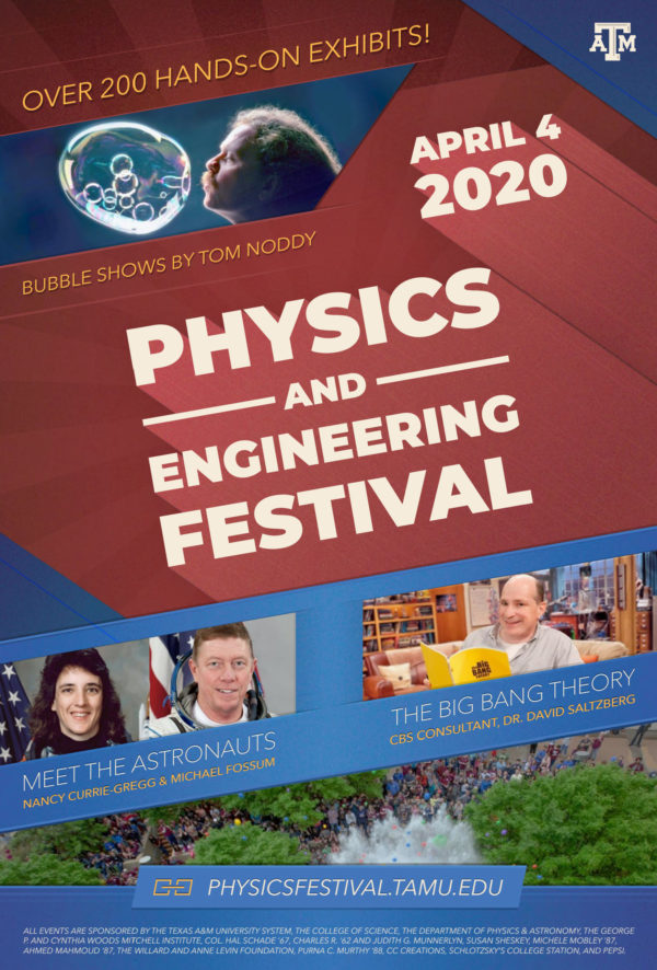 2020 Physics & Engineering Festival poster artwork