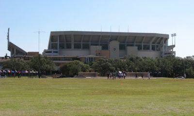 Kyle Field seen in the distance from Simpson Drill Field