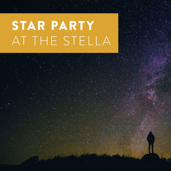 A person star gazing at one of many star parties at The Stella Hotel