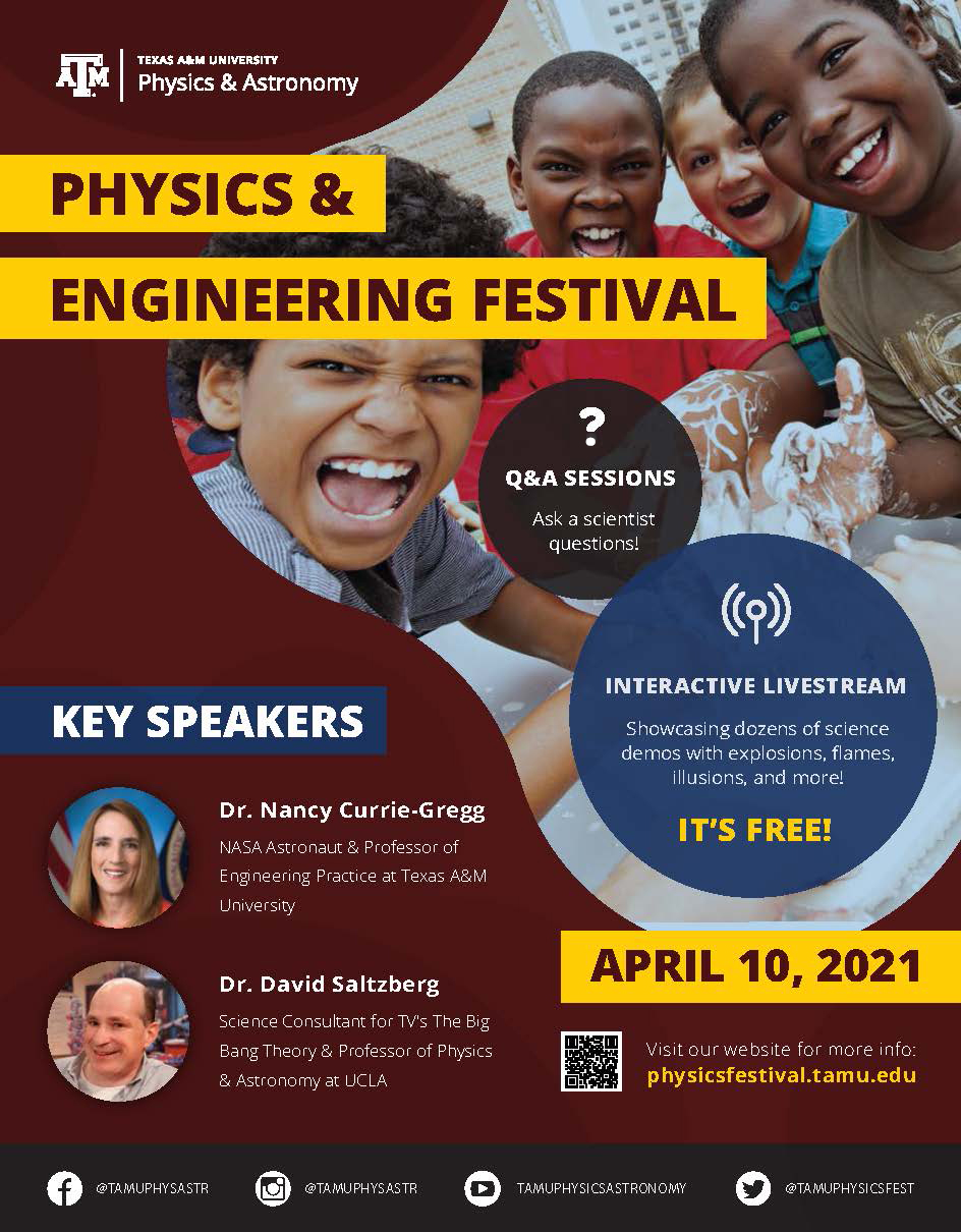 Physics & Engineering Festival Set for April 10 Via Interactive
