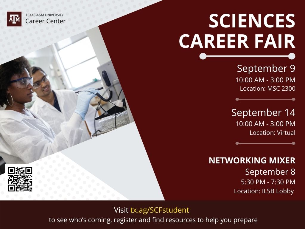 Virtual Sciences Career Fair TAMU Physics & Astronomy