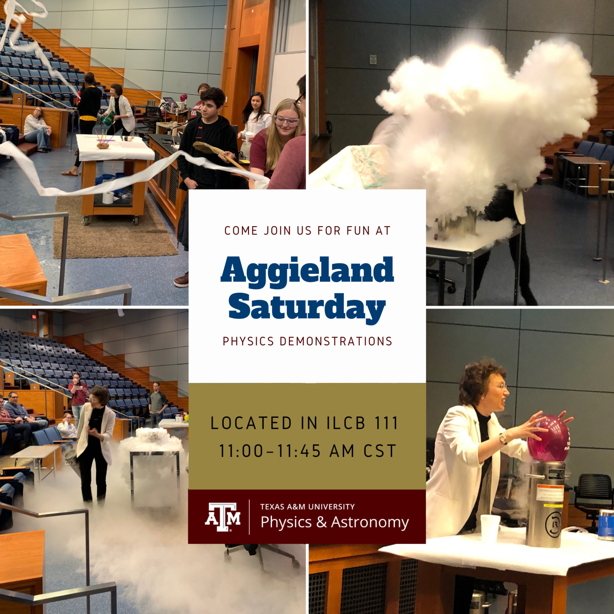 Physics demos at Aggieland Saturday TAMU Physics & Astronomy