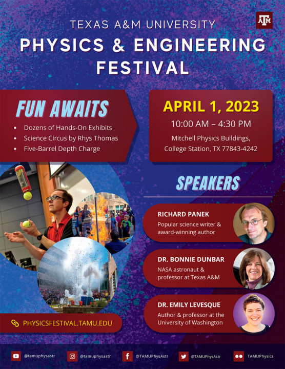 2023 Physics & Engineering Festival poster